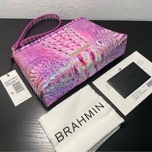 Brahmin Lorelei PURPLE IRIS MELBOURNE W/Partial Eyes GORGEOUS NWT